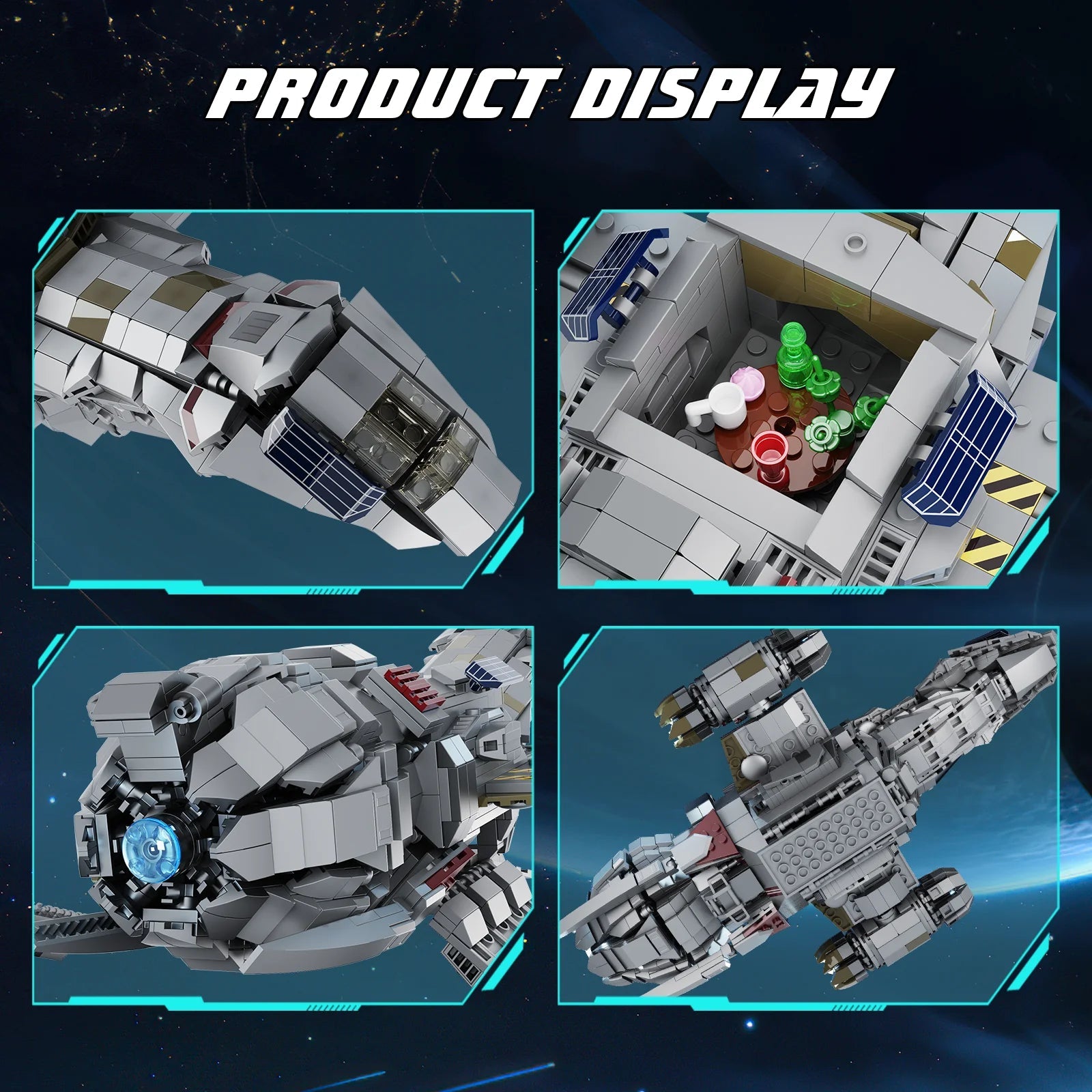 High-Tech Spaceship building blocks set Firefly Transport spacecraft for kids and adults